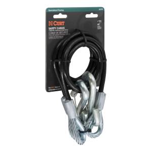 CURT 44" Safety Cables with 2 Snap Hooks (7,500 lbs, Vinyl-Coated, 2-Pack) 80176