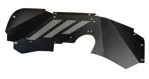 Go Rhino Jeep JK Front Wheel Well Inner Fender Liners, Black Textured Alum Pair 702001T