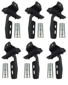 Go Rhino Mounting Brackets for 2018 Wrangler JLU, No Drill, Black Powdercoated 6845065