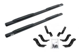 Go Rhino 4" OE Xtreme Oval Side Steps, Black Powdercoated, 87" long, 684449987T