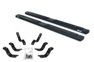 Go Rhino 6" OE Xtreme Textured Black SideSteps Kit - 87" Long bars + Brackets 686451687T