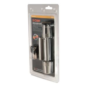 CURT 1/2" Hitch Lock with 5/8" Adapter (1-1/4" or 2" Receiver, Barbell, Stainless) 23580
