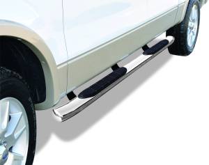 Go Rhino - Go Rhino 415 Series SideSteps (Cab-Length) with Welded End Caps 67151PS - Image 2