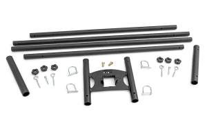 Rough Country Universal 2in Hitch Dual Flag Pole Holder w/Flag Poles 117504