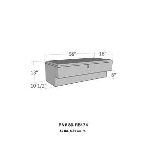 Westin Brute LoSider Side Rail Tool Box 80-RB174