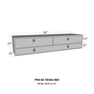 Westin - Westin Brute High Cap Stake Bed Contractor Tool Box 80-TB400-96D - Image 3