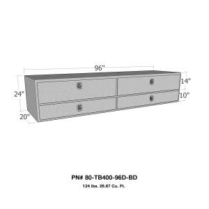 Westin - Westin Brute High Cap Stake Bed Contractor Tool Box 80-TB400-96D-BD - Image 2