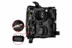 AlphaRex - ARex Pro Halogen Headlights: Chevy Silverado HD (15-19) - Jet Black (Set) - Image 5