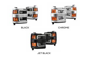 AlphaRex - ARex Pro Halogen Headlights: Chevy Silverado HD (15-19) - Jet Black (Set) - Image 2