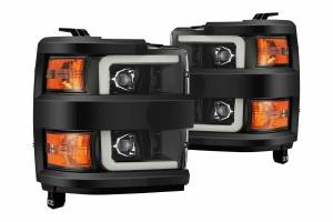 AlphaRex - ARex Pro Halogen Headlights: Chevy Silverado HD (15-19) - Jet Black (Set) - Image 3