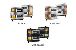 AlphaRex - ARex Nova LED Headlights: Chevy Silverado HD (15-19) - Jet Black w/ Chrome Grille (Set) - Image 2