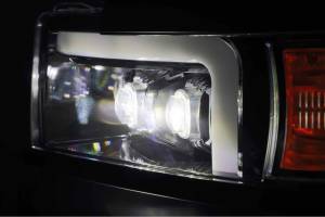 AlphaRex - ARex Nova LED Headlights: Chevy Silverado HD (15-19) - Jet Black w/ Chrome Grille (Set) - Image 8