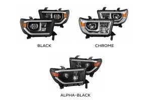 AlphaRex - ARex Pro Halogen Headlights: Toyota Tundra (07-13) - Alpha-Black w/o Adj (Set) - Image 2
