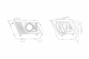 AlphaRex - ARex Pro Halogen Headlights: Ford Mustang (10-12) - Alpha-Black (Set) - Image 9