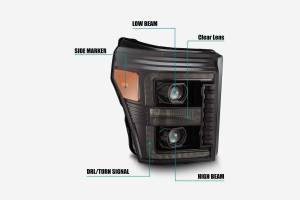 AlphaRex - ARex Luxx LED Headlights: Ford Super Duty (11-16) - Alpha-Black (Set) - Image 6