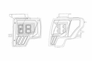 AlphaRex - ARex Nova LED Headlights: Ford F150 (09-14) - Black (Set) - Image 9