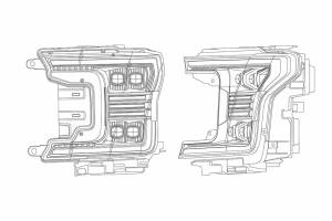 AlphaRex - ARex Nova LED Headlights: Ford F150 (18-19) - Alpha-Black (Set) - Image 10