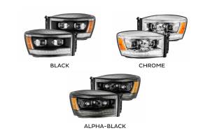 AlphaRex - ARex Luxx LED Headlights: Dodge Ram (09-18) (19+ HD Look) - Alpha-Black (Set) - Image 2