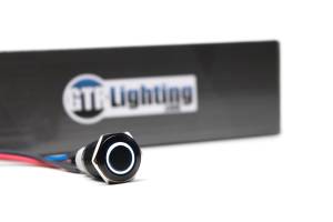 GTR Lighting - Switch: GTR Halo (Black/Latching/Blue LED) - Image 2