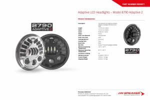 JW Speaker - JW Speaker: 8790A2-12V Adaptive Headlight (Black) Bezel - Image 8
