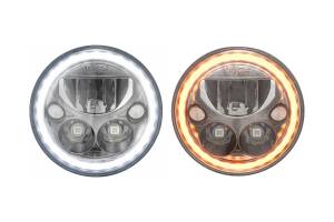Vision X - Vision X LED Headlights: (Each / 7in Round / Black Chrome / White Halo) - Image 3