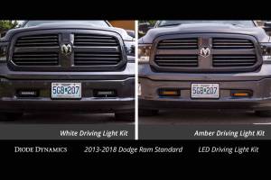 Diode Dynamics - DD Bumper Light Kit: Dodge Ram 1500 (13-18) (Amber / Driving Beam) (2x SS6 Bars) - Image 2
