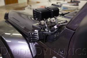 Diode Dynamics - DD Cowl Light Kit: Wrangler JL (Amber / Flood Beam) (1x SS6 Bar) - Image 7