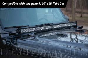 Diode Dynamics - DD Hood-Mount LED System: Wrangler JL (Amber / Flood Beam) (Single SS50 Bar) - Image 6