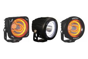Vision X Optimus LED Pod: Black / Round (10 Degree Narrow Beam)