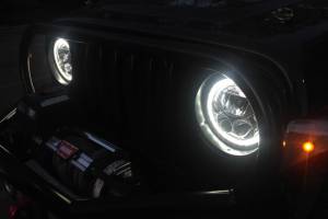 Vision X - Vision X LED Headlights: Jeep Wrangler JK (07-16) (Set / 7in Round / Black / Amber Halo) - Image 8