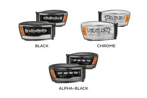 AlphaRex - ARex Nova LED Headlights: Dodge Ram (06-08) - Chrome (Set) - Image 2