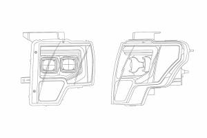 AlphaRex - ARex Luxx LED Headlights: Ford F150 (09-14) - Chrome (Set) - Image 5
