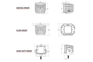 RIGID Industries - Rigid D-Series LED Pro Light: (Amber Driving / Surface / Pair) - Image 3