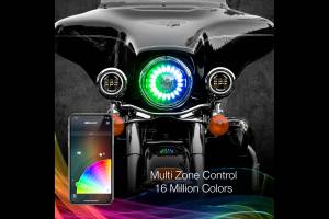 XK Glow - XKChrome RGB LED 7in Harley Headlight Kit w/o Controller - Image 2