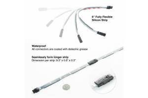 XK Glow - XKChrome RGB LED Boat Accent Light Kit: 4x 36in, 4x 9in Strips - Image 4