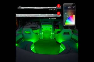 XKChrome RGB LED Boat Accent Light Kit: 8x 36in, 8x 9in Strips