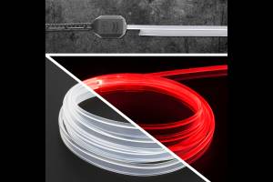 XK Glow - XKChrome RGB LED Fiber Optic Accent Kit: 3x 6ft Strips - Image 3