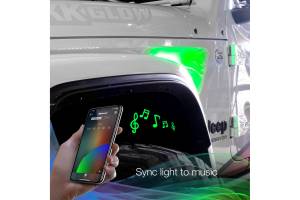 XK Glow - XKChrome RGB LED Jeep Air Vent Light Kit: w/o Controller - Image 7