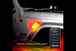 XK Glow - XKChrome RGB LED Jeep Air Vent Light Kit: w/o Controller - Image 9