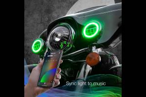 XK Glow - XKChrome RGB LED Running Light Kit: Harley 4.5in (Chrome w/o Controller) - Image 5