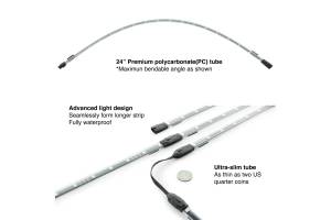 XK Glow - XKChrome RGB LED Underglow Kit: 6x 10in Tubes w/ Dash Mount Controller - Image 4