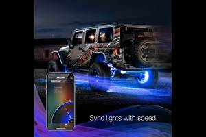XK Glow - XKChrome RGB LED Wheel Rings: 15-18in Adjustable / 4pc Set w/ Dash Mount Controller - Image 8