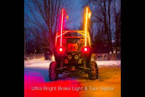 XK Glow - XKChrome RGB LED Whip Lights: 48in / Pair w/ Dash Mount Controller - Image 4