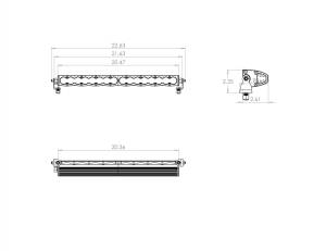 Baja Designs - 20 Inch LED Light Bar Single Amber Straight Driving Combo Pattern S8 Series Baja Designs - Image 2
