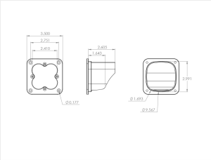 Baja Designs - Flush Mount LED Light Pod Black Clear Lens Work/Scene Pattern Squadron Pro Baja Designs - Image 2