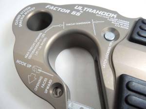 Factor 55 - UltraHook Winch Hook W/Shackle Mount Gray Factor 55 - Image 2